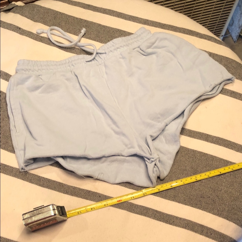 Women’s Light Blue Drawstring Lounge Shorts